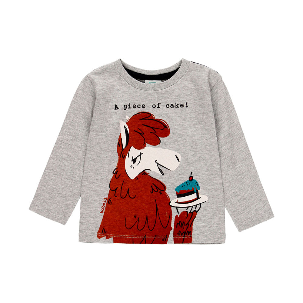
T-shirt à manches longues de la Ligne Vêtements Enfant Boboli, avec impression aux couleurs vive...