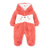 Combinaison en peluche avec capuche pour bébés