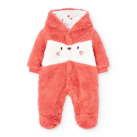 Combinaison en peluche avec capuche pour bébés