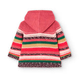 Veste tricot rayée pour bébés