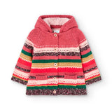 Veste tricot rayée pour bébés