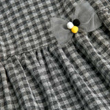 Robe en jersey vichy pour fille