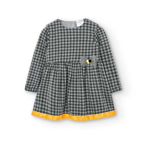 Robe en jersey vichy pour fille