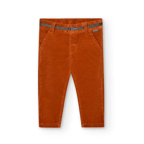 Pantalon en velours côtelé de la Ligne Vêtements enfant Boboli, avec finitions en gros-grain cont...