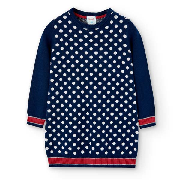 Robe en maille de la Ligne Vêtements Fille Boboli.Compositions : 50 % coton, 25 % viscose, 20 % p...