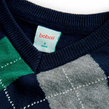 Pull en maille losange pour garçon