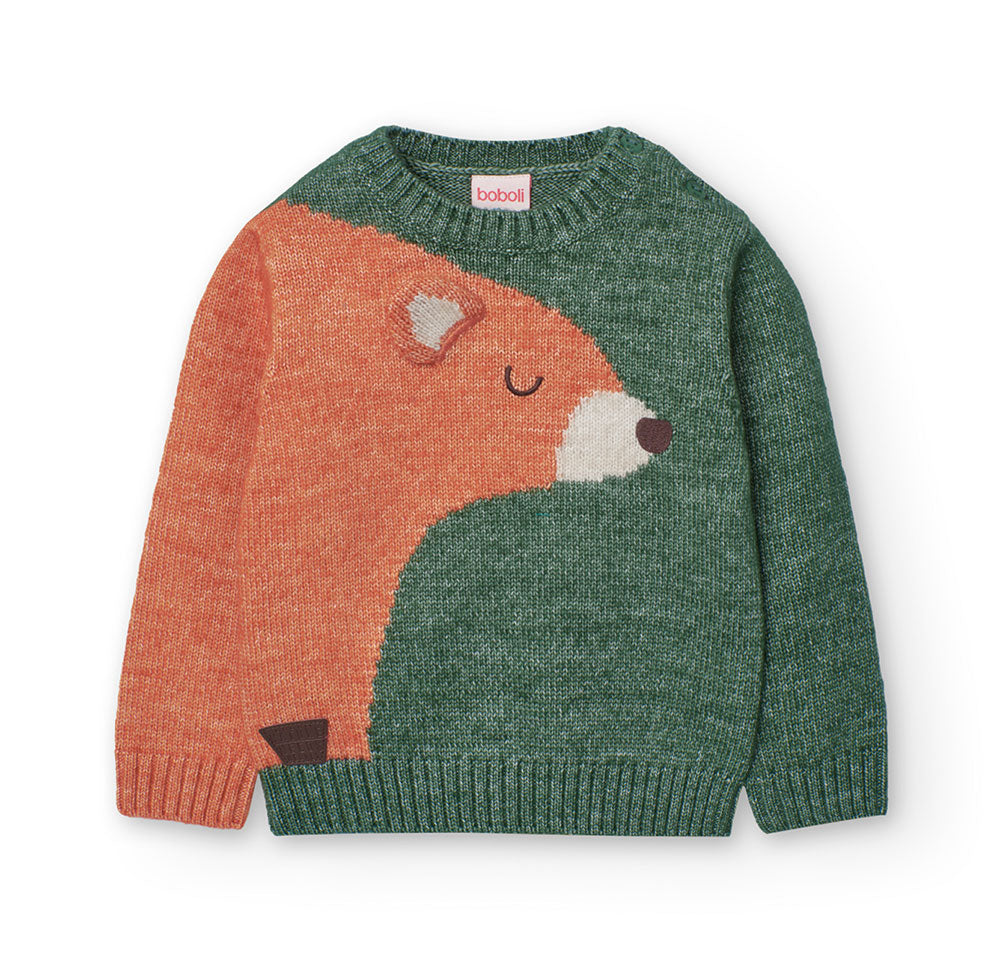 Maglione de la Ligne Vêtements Enfant Boboli, avec un travail sur le devant en forme d'ours et un...