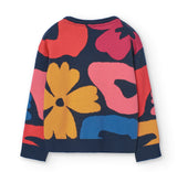 Pull en maille à fleurs pour fille