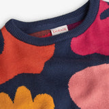Pull en maille à fleurs pour fille