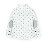 Printed popelin shirt for newborns -BCI