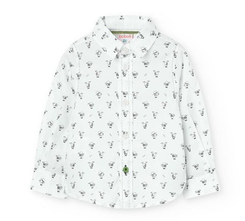 Chemise en popeline imprimée pour bébés