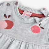 Vestito in maglia - BOBOLI - Sesso: Bambina - Colore: Grigio - Stagione: Autunno-Inverno