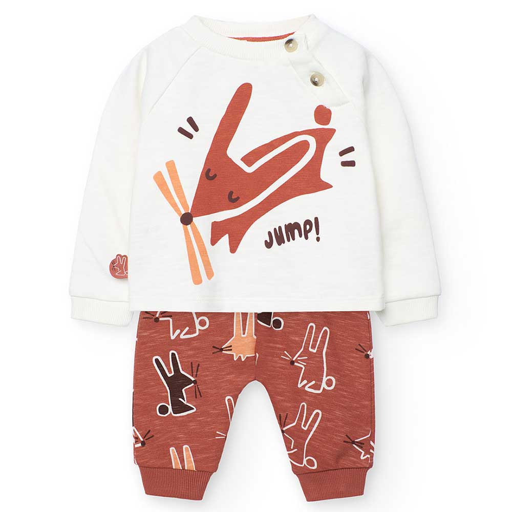 Ensemble deux pièces de la Ligne Vêtements Enfant Boboli, avec pantalon souple avec poignets en b...