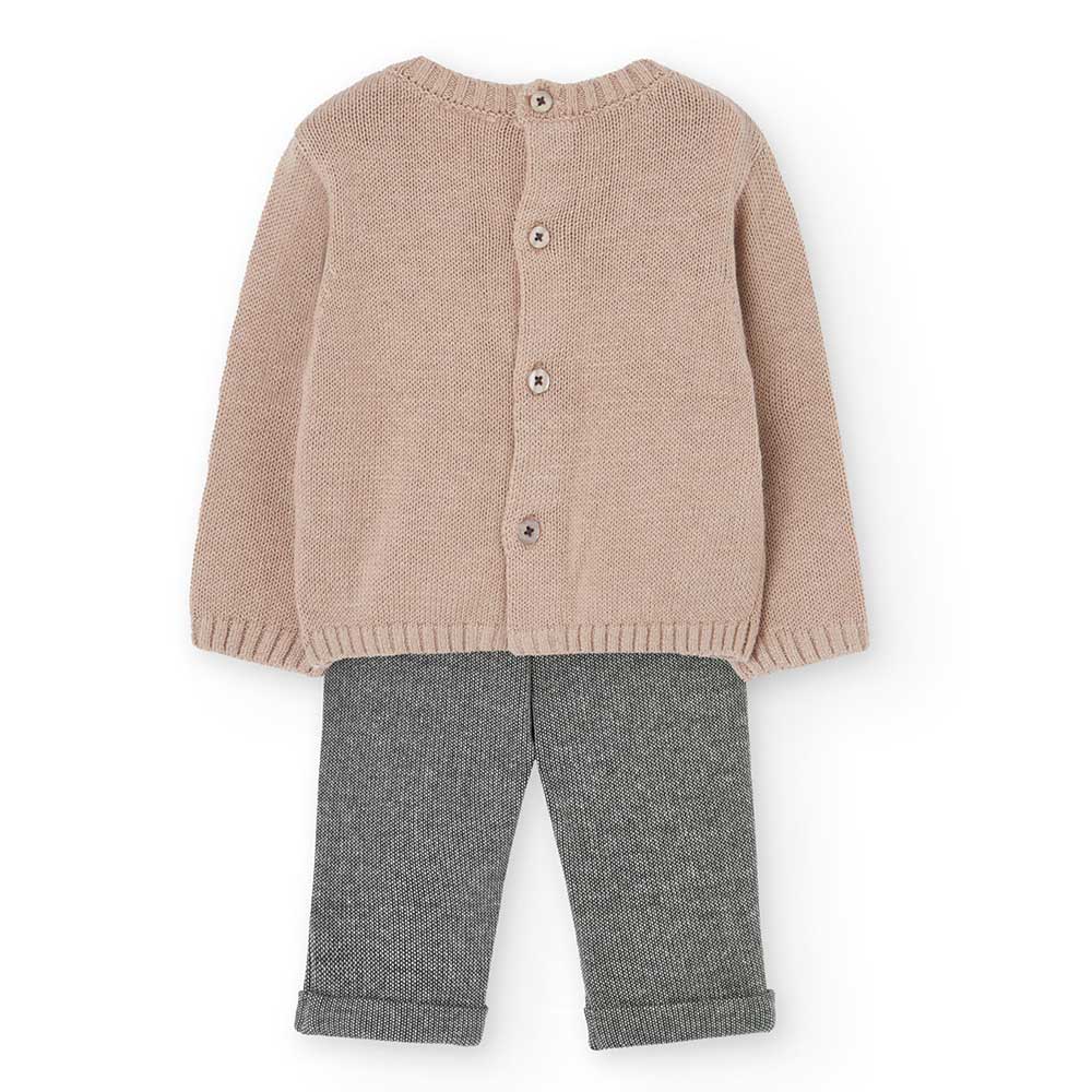 Complete from the Boboli Children's Clothing Line, with salt and pepper trousers in soft fabric a...