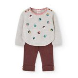 Completo 2 pezzi - BOBOLI - Sesso: Bambina - Colore: Beige - Stagione: Autunno-Inverno