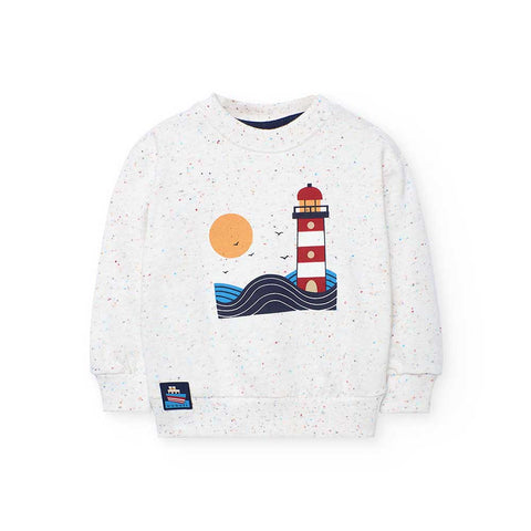 Felpa felpata - BOBOLI - Colore: Bianco - Stagione: Autunno-Inverno