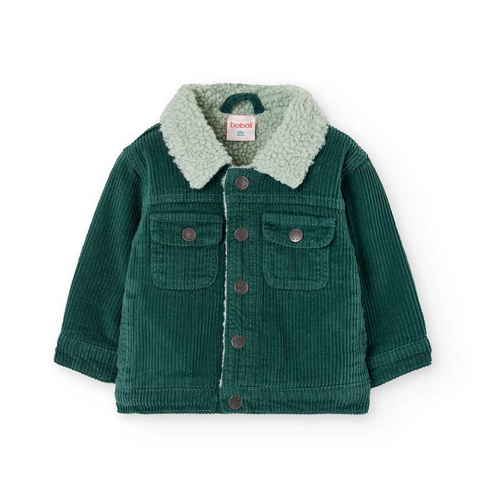 Veste de la ligne Vêtements Enfant Boboli, en velours côtelé avec col en fausse fourrure.

Compos...