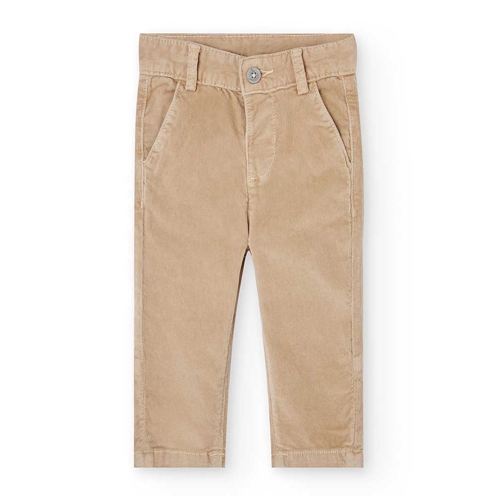 Pantalon de la ligne Vêtements Enfant Boboli, en velours côtelé avec coupe droite et taille régla...