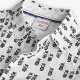 Camicia popelin stampato - BOBOLI - Colore: Bianco - Stagione: Autunno-Inverno