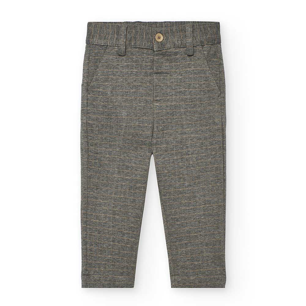 Pantalon classique de la Ligne Vêtements Enfant Boboli, avec motif à carreaux et taille réglable ...