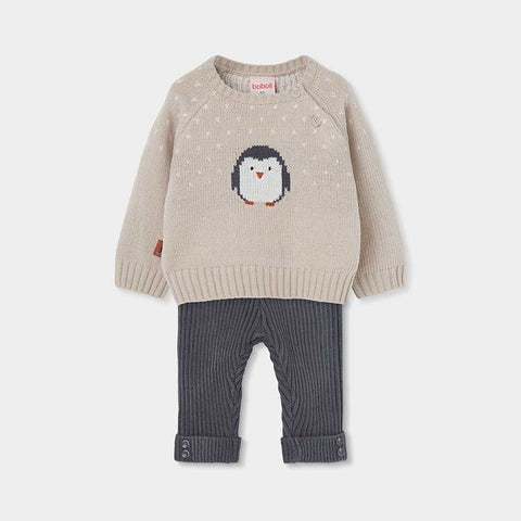 PULL AVEC UN PINGOUIN ET UN PANTALON