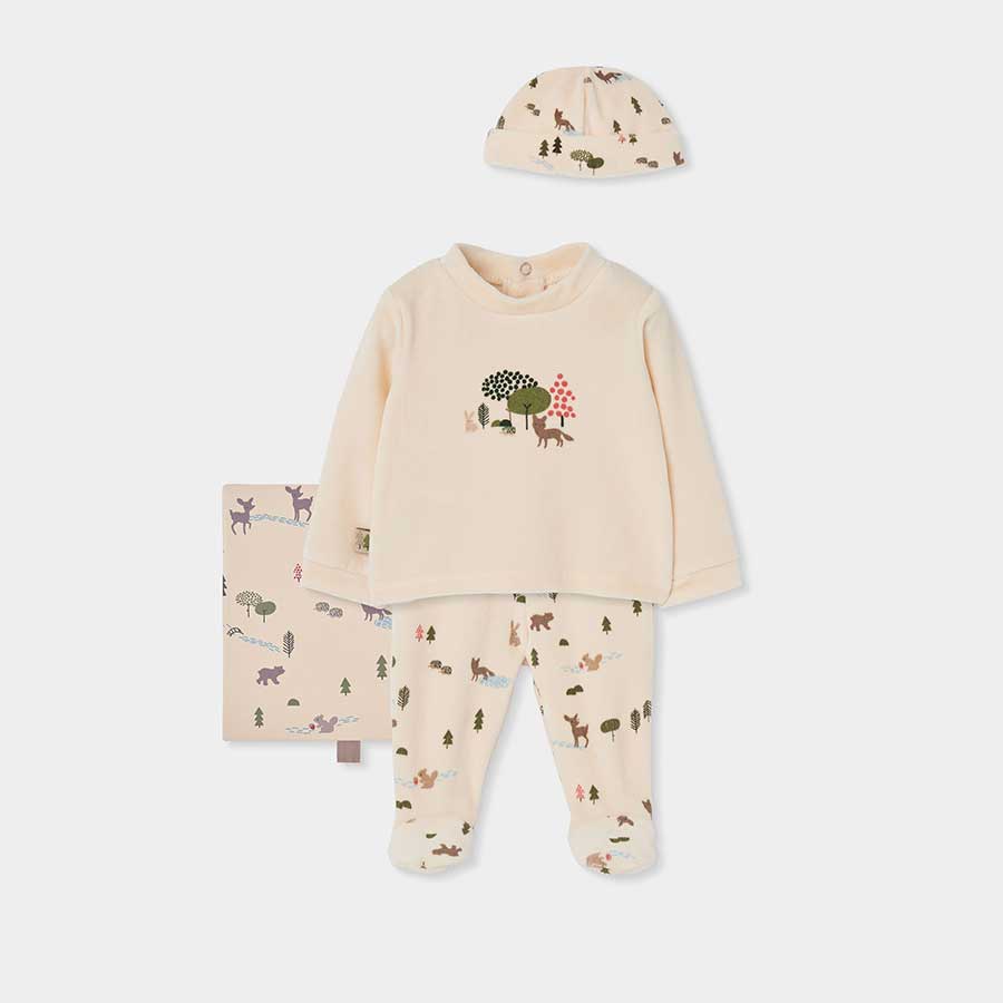 ENSEMBLE POUR NOUVEAU-NÉ : PULL ET PANTALON