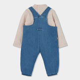 SALOPETTE EN JEAN AVEC PULL