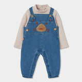 SALOPETTE JEANS CON MAGLIA