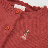 CARDIGAN COURT À MOTIFS INCISÉS