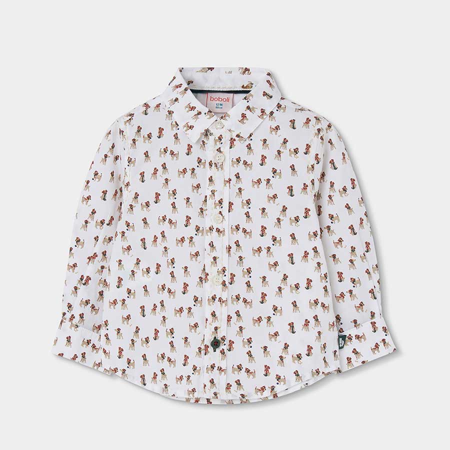 Offrez à votre enfant un style unique avec cette chemise en popeline imprimée, idéale pour les jo...