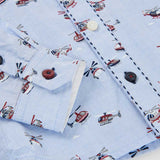 CHEMISE OXFORD À MOTIF D'HÉLICOPTÈRES