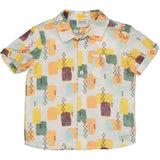 CHEMISE M/C EN MÉLANGE DE LIN IMPRIMÉE