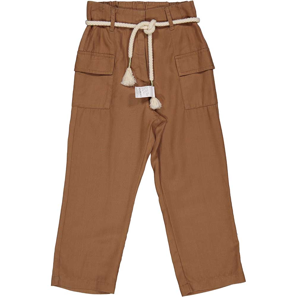 Pantalon de sport de la Ligne Vêtements Fille Trybeyond, couleur tabac, avec grandes poches latér...