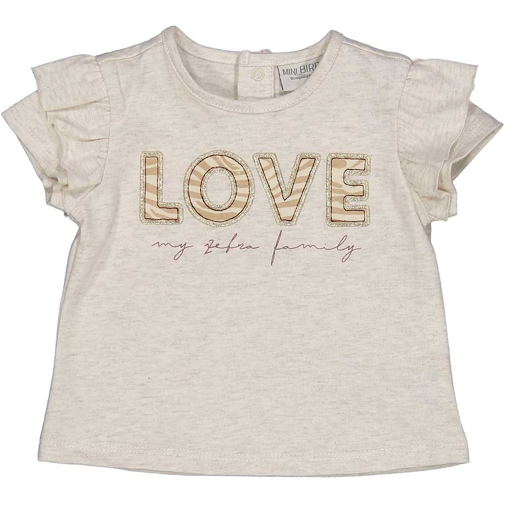 
T-shirt della Linea Abbigliamento Bambina Birba, con riccetti sulle manichine e sul davanti appl...