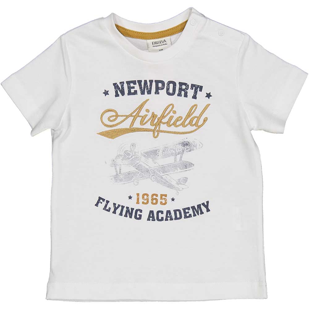 T-shirt de la Ligne Vêtements Enfant Birba, avec broderie en relief sur le devant et impression c...
