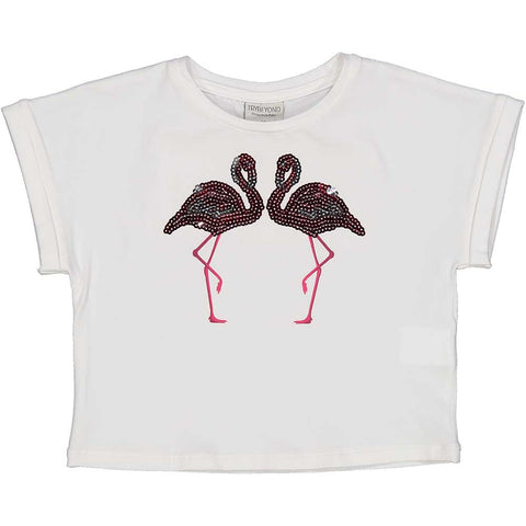 TSHIRT M/C CROPPED JERSEY STRETCH - BIRBA - Sesso: Bambina - Colore: Bianco - Stagione: Primavera-Estate