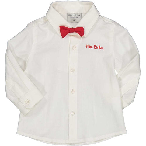 CHEMISE EN FLANELLE AVEC NOEUD PAPILLON
