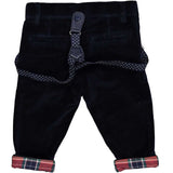 PANTALON VELOURS LISSE AVEC BRETELLES