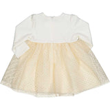 ROBE M/L SWEAT-STRETCH GRATTÉE ET SME ET TULLE LAMINÉ