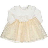 ROBE M/L SWEAT-STRETCH GRATTÉE ET SME ET TULLE LAMINÉ
