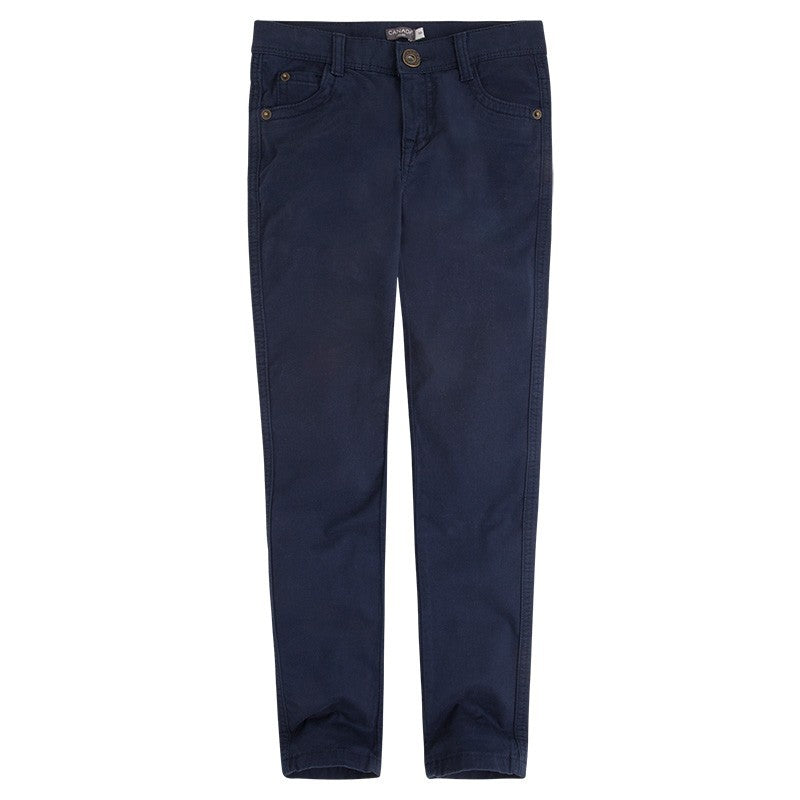 Pantalons longs de la ligne Vêtements Bamino Canada House bleu foncé avec fermeture
  éclair et b...