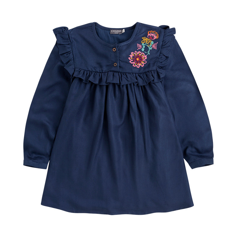 Vestito de la ligne Vêtements Fille Canada House avec broderies sur un côté et application
  de p...