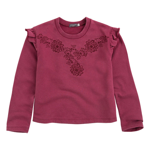 SUDADERA TIROLES - CANADA HOUSE - Sesso: Bambina - Colore: Bordeaux - Stagione: Autunno-Inverno