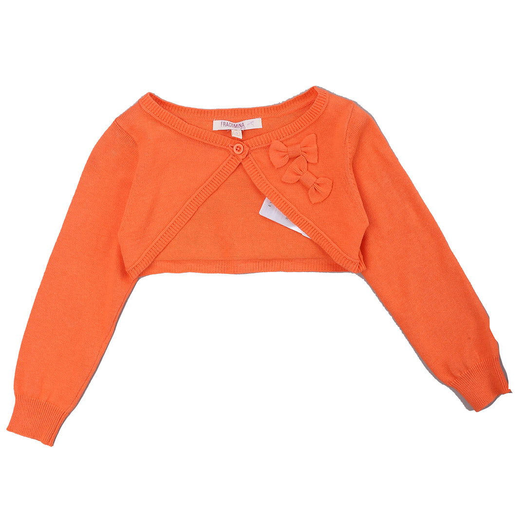Cardigan de la ligne vêtements fille Fracomina Mini, un gilet douillet avec application de petits...