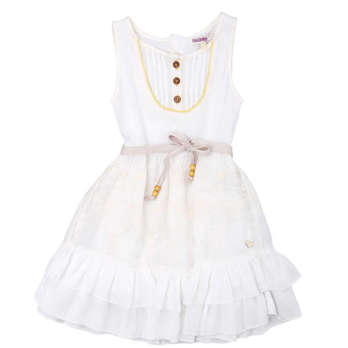 Robe sans manches de la ligne vêtements fille Fracomina Mini, avec encolure ronde, fermeture écla...