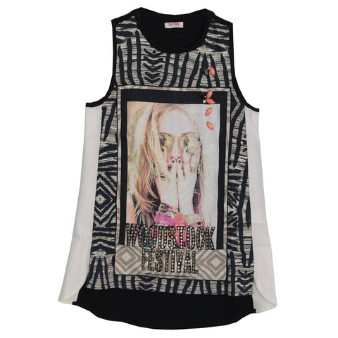 MAXI TOP BLACK - FRACOMINA - Sesso: Bambina - Colore: Nero - Stagione: Primavera-Estate