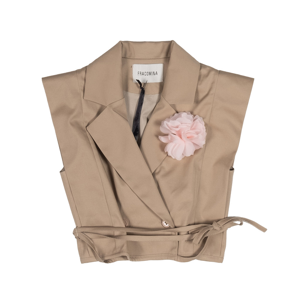 Gilet sans manches de la Ligne Vêtements Fille Fracomina, en tissu élégant avec lien croisé à la ...