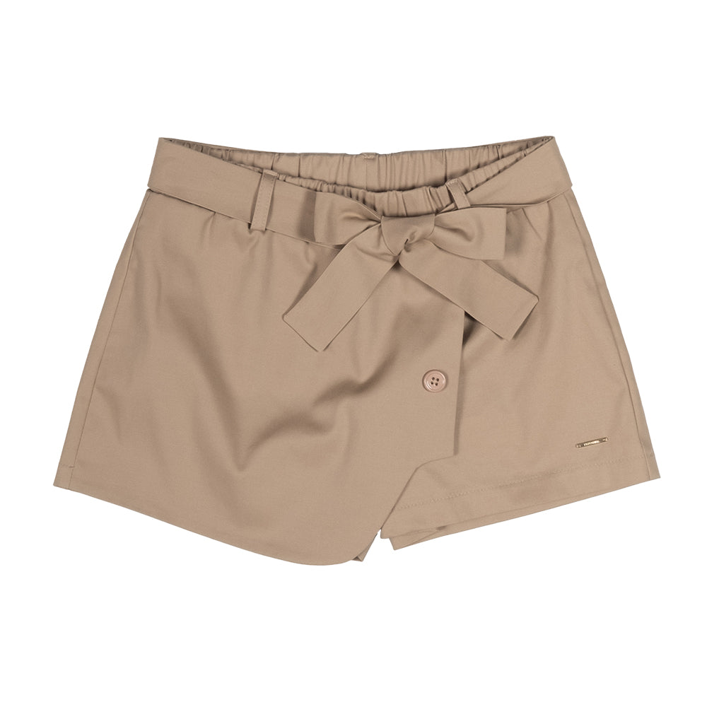 Jupe-short de la Ligne Vêtements Fille Fracomina, avec boutons latéraux et ceinture à la taille.C...