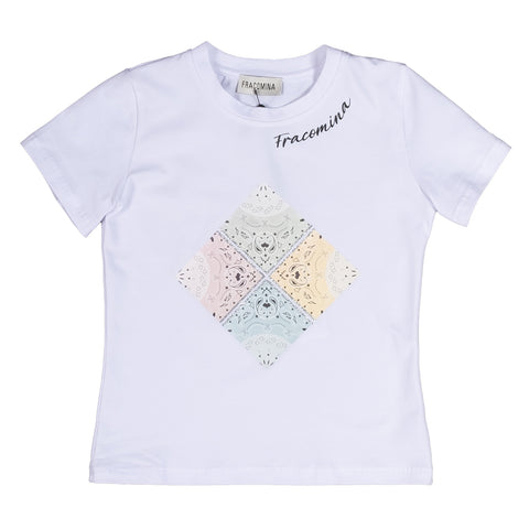 T-SHIRT - FRACOMINA - Sesso: Bambina - Colore: Bianco - Stagione: Primavera-Estate