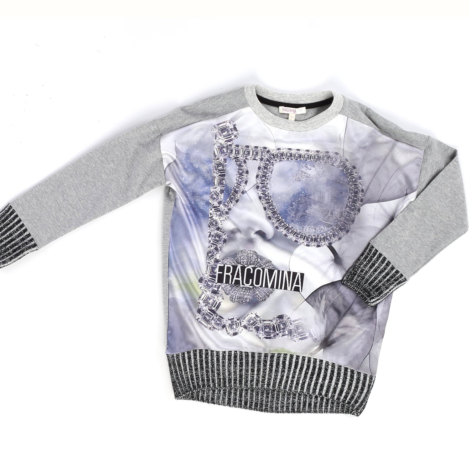 Maxi t-shirt de la ligne vêtements fille Fracomina Mini, avec impression élégante
  sur le devant...
